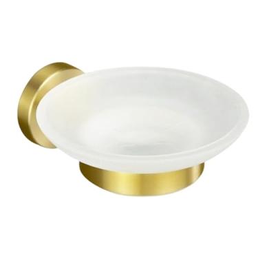 Imagem de Acessórios para banheiro em ouro escovado, porta-toalhas, porta-copos, porta-toalhas, porta-papel, porta-escova de vaso sanitário, cabide para casaco (saboneteira)