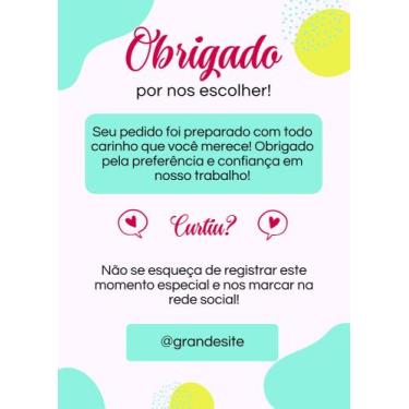 Imagem de 100 Cartões de Agradecimento ao cliente pela compra - Jampa Pixel