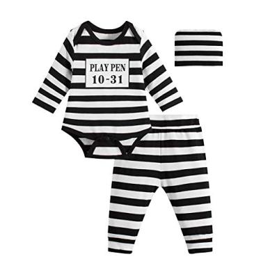 Imagem de Paddy Field Macacão de astronauta para bebês meninos e meninas, cosplay, fantasia de Halloween, Prisioneiro, 0-3 Meses