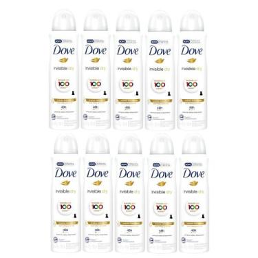 Imagem de Kit 10 Desodorante Antitranspirante Aerosol Dove Invisible Dry 150ml