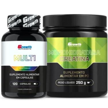 Imagem de Multivitaminico 120 Caps + Creatina Pura 250g Growth