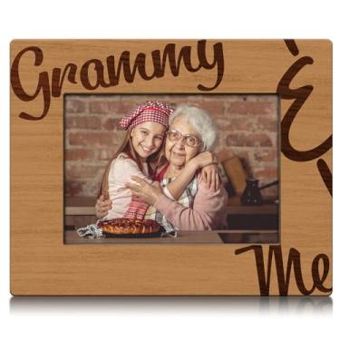 Imagem de JioJio Chan Porta-retrato para avó, presente de Dia das Mães, anúncio de bebê, presente de Grammy, para avó, Gigi, 10 x 15 cm, moldura para mesa, decoração de casa de madeira natural