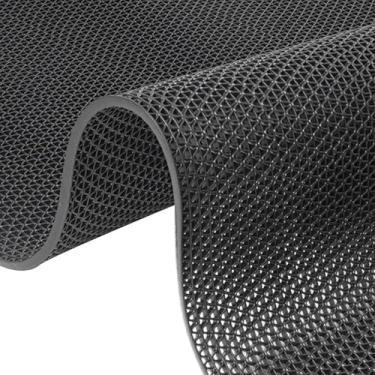 Imagem de Tapetes antiderrapantes de drenagem, 9 x 25 cm, tapete de piso comercial resistente, de malha, para piscina, banheiro, cozinha, garagem, área úmida interna e externa (preto, 0,9 × 3 m/3 × 3 pés)