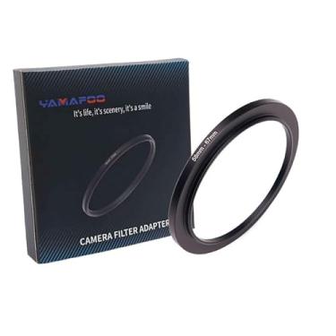 Imagem de Adaptador de anel de metal para cima/para baixo compatível com câmeras mirrorless DSLR Lens, conversor de rosca de filtro UV CPL ND, preto (58-67)