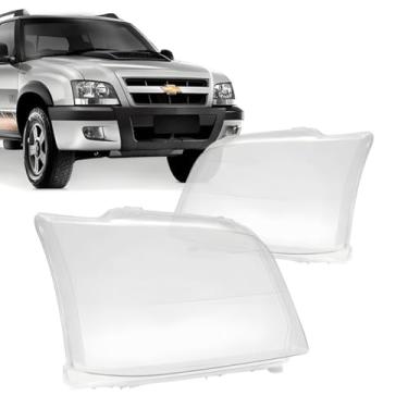 Imagem de Par de Lentes Para Farol S10 e Blazer 2001 2002 2003 2004 2005 2006 2007 2008 2009 2010 2011