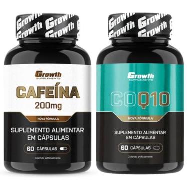 Imagem de Cafeina Pura 200mg 60 Caps + Coenzima Q10 60 Caps Growth
