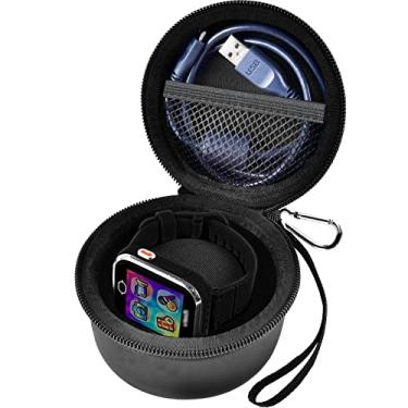 Imagem de Capa compatível com Vtech KidiZoom Smartwatch DX2, DX3, para Little Tikes Tobi/para relógio 2/para relógio Gizmo, caixa de transporte de relógio infantil para Smartwatch DX VTech Kidizoom e acessórios (apenas bolsa) - preta