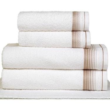 Imagem de Jogo de Toalhas Gigante 5 Peças 340g/m2 100% Algodão Sublime (Branco)