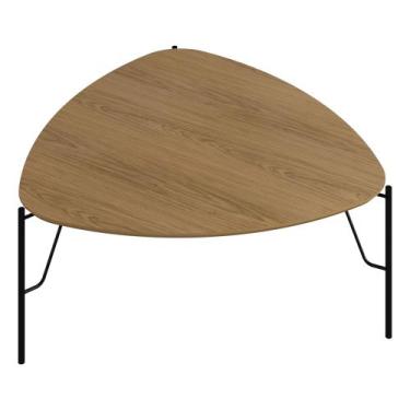 Imagem de Mesa de Centro Para Sala de Estar Alta Pés Industrial Preto Alef I03 L