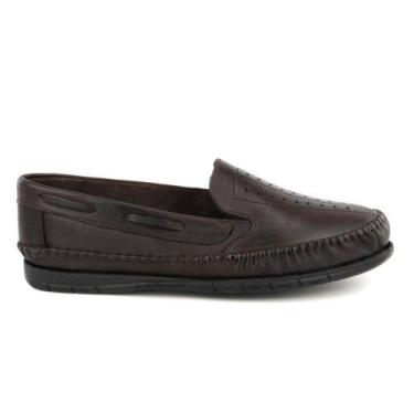 Imagem de Sapato Casual Mocassim Sapatilha Masculina Couro Tendência - HALDRYS, 