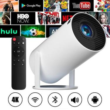 Imagem de Projetor 1080P Wifi Branco Bivolt Portátil Hdmi Bluetooth - Relet