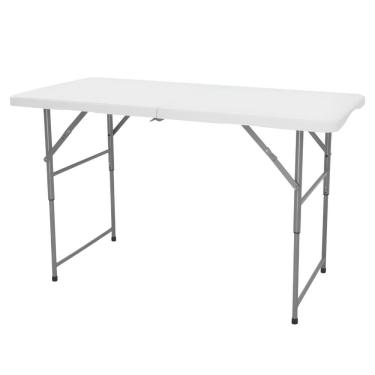 Imagem de Mesa Dobravel Cusco Branco Vira Maleta Alça - Plaxmetal