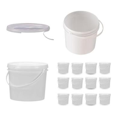 Imagem de Balde 1.8 Litros Branco Para Guincho 12 Pçs - Nastripack