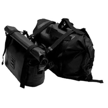 Imagem de Colaxi Bolsa de guidão seca para bicicleta Roll Top, bolsa mensageiro para equipamentos de acampamento, acessórios, resistente ao desgaste, instalação rápida, Combinado 26l