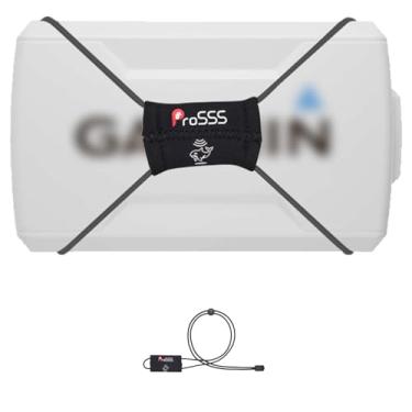 Imagem de ProSSS Tiras de cobertura Fish Finder – Acessórios de pesca ajustáveis Alça elástica para cobertura de tela gráfica, ajuste seguro para viagens de até 50 cm – Compatível com Liv Fishing e tiras de