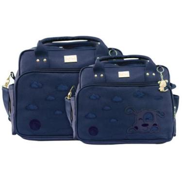 Imagem de Kit Bolsas Bebê Griff Baby Dog Premium Azul Marinho
