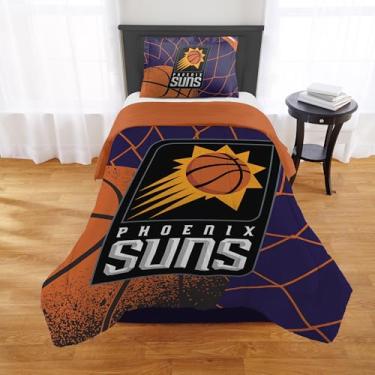 Imagem de NORTHWEST Conjunto de edredom Phoenix Suns oficialmente licenciado pela NBA – Casal/Queen e Twin/Twin GG – Roupa de cama macia com logotipo do time e fronhas – Conjunto de quarto de fã de basquete