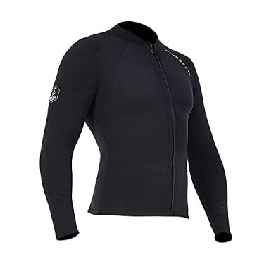 Imagem de Roupa de banho feminina masculina de neoprene de 2 mm para mergulho, surfe, camiseta de 3 mm, 1,5 mm, roupa de mergulho, roupa de mergulho, roupa de banho quente para esportes aquáticos (2 mm masculino, 3GG)