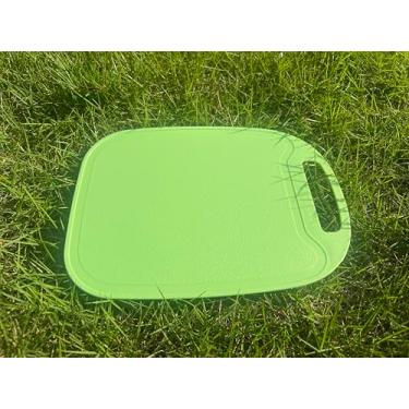Imagem de Tábua de cortar de plástico, espessa, antiderrapante, design frente e verso, leve e fácil de guardar, fácil de limpar, tábua de cortar cozinha doméstica, 5 peças essenciais para acampamento ao ar