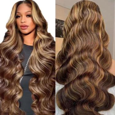 Imagem de Peruca SFD Ombre Lace Front, cabelo humano de 28 polegadas, 200% de de