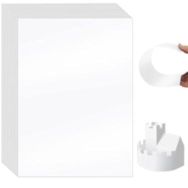 Imagem de 100 folhas de papel cartolina branco 8,3 x 11,7, 250 gsm/41,7 kg, cartolina grossa imprimível para convites, artigos de papelaria de casamento, menus, artesanato DIY, álbuns de recortes