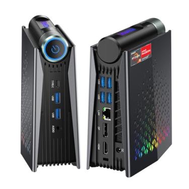 Imagem de ACEMAGICIAN Mini PC, AMD Ryzen 9 6900HX(até 4,9 GHz), 32GB DDR4 1TB NVME SSD Mini Torre PC, AMD Radeon 680M Mini Desktop Suporte BT5.2/RGB Lights/HDMI/Tipo-C/Wifi6