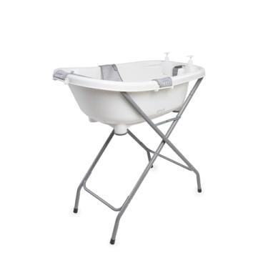 Imagem de Banheira Fontana Duo com Suporte branco e cinza Infanti