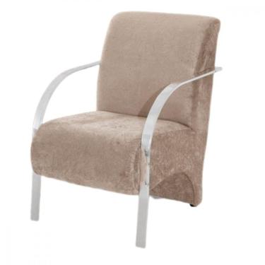 Imagem de Poltrona Com Braço De Alumínio Veludo Choco Mamflex Choco