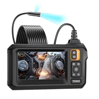 Imagem de Câmera Endoscópica Industrial Full HD 1080P com Tela 4,3″ IPS e Proteção IP67, Endoscópio Industrial, 8 mm à prova d’água (IP67), 8 LEDs (1 Metro)