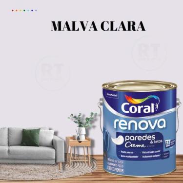 Imagem de Tinta Para Parede Acrílica Coral Renova Cor Roxo 3,2l Lavável Premium 