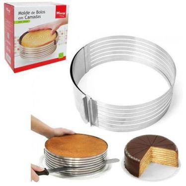 Imagem de Forma de inox para fatiar bolo / torta regulavel - WINCY