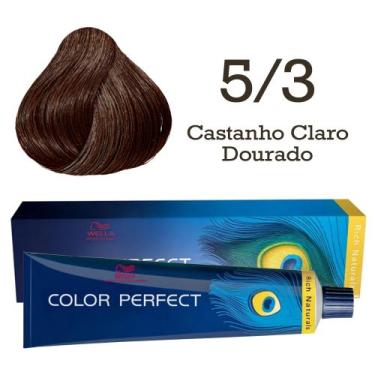 Imagem de Coloração Color Perfect 5/3 Castanho Claro Dourado  Wella - Wella Prof