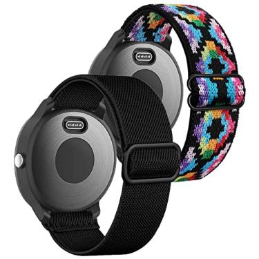 Imagem de GARTOO Pulseiras elásticas para relógio Garmin Vivoactive 5, Garmin Venu/Sq/Sq 2/Forerunner 165/55/245/645, pulseira esportiva de nylon de 20 mm para Vivoactive 3/5 masculino e feminino