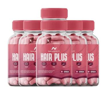 Imagem de Kit 6 Vitamina Cabelo, Pele, Unhas - Colágeno Nanovit Hair Plus caps