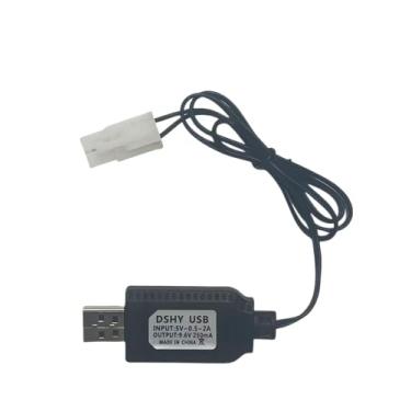Imagem de BaiWeiDun Cabo carregador de bateria NiMH/NiCd de 9,6 V com plugue Tamiya para carros, caminhões, barcos, aviões e mais (250 mAh, 9,6 V)