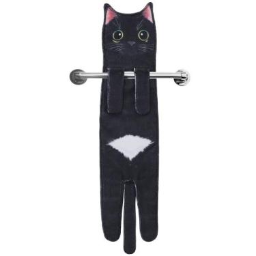 Imagem de Toalhas de mão DaisyJoy Cat Funny Decorative para banheiro