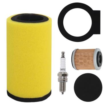 Imagem de Podoy Filtro de ar 1YW-14451-00-00 compatível com Yamaha Timberwolf 250 YFB250 Big Bear 350 Moto-4 250 350 Kodiak 400 Big Bear 4x4 1987-1999 com filtro de óleo e vela de ignição