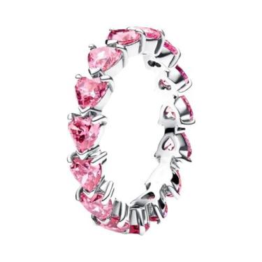 Imagem de Anel Feminino De Coração Chakra Turquesa Preto E Rosa ME Joia Fina Ori