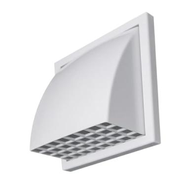 Imagem de Fenteer Exaustor com capa de chuva, tampa de ventilação de parede, tampa de exaustão profissional de alto desempenho para sistemas de ventilação de garagem, 125mm