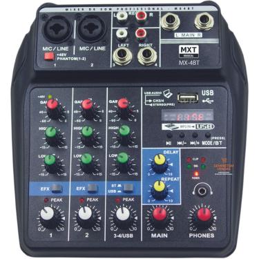 Imagem de Mesa de Som MXT 4 Canais com Efeitos MX-4BT