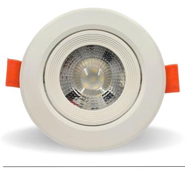 Imagem de Kit 5 Spot Dicroica Redondo Direcionável Led Smd 5W Quente