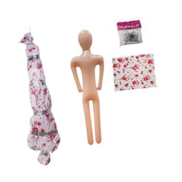 Imagem de KiBcsLic Manequim Inflável de Halloween, Acessório de Cosplay de Cadáver, Decorações de Halloween, Boneco de Manequim para Quintal, Cemitério Ao Ar Livre, Estilo D