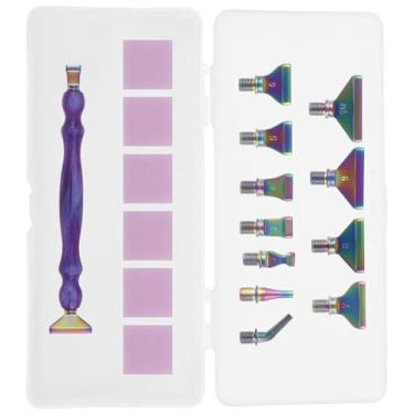Imagem de 19 ferramentas de pintura de diamante DIY ferramentas de arte de diamante confortáveis com 12 pontas rosqueadas de metal e 6 canetas ergonômicas de pintura de diamante de argila pontilhada para