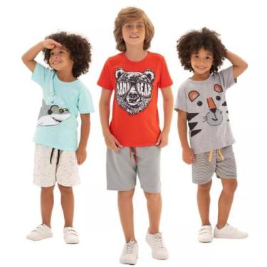 Imagem de Kit Sortido 6 Peças de Roupas Infantil Masculino para Menino 3 Camiset