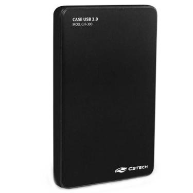 Imagem de Case C3Tech para HD 2.5 Pol, USB 3.0, Preto - CH-300BK