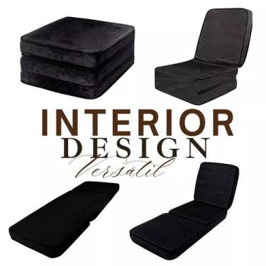 Imagem de Colchão Dobrável Solteiro 3X1 Multiuso Prático confortável pequenos es