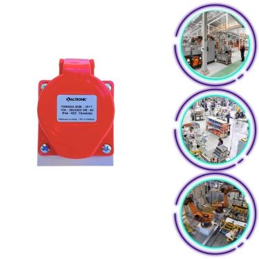 Imagem de Tomada Sobrepor Vermelha 3P+T 16A 380/440V 6H Ip44