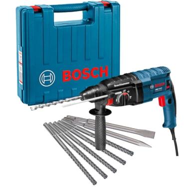 Imagem de Martelete Perfurador Rompedor SDS-Plus 820 Watts 110 Volts GBH2-24D com 7 Peças e Maleta - 0615A001NU000 - BOSCH