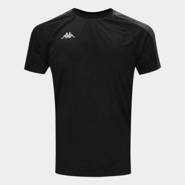 Imagem de Camisa Kappa Fardamento Athens Masculina, Preto, P