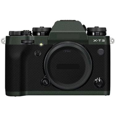 Imagem de X-T3 Adesivo de capa de câmera antiarranhões para FujiFilm X-T3 Película protetora de câmera decalques XT3 (couro verde)